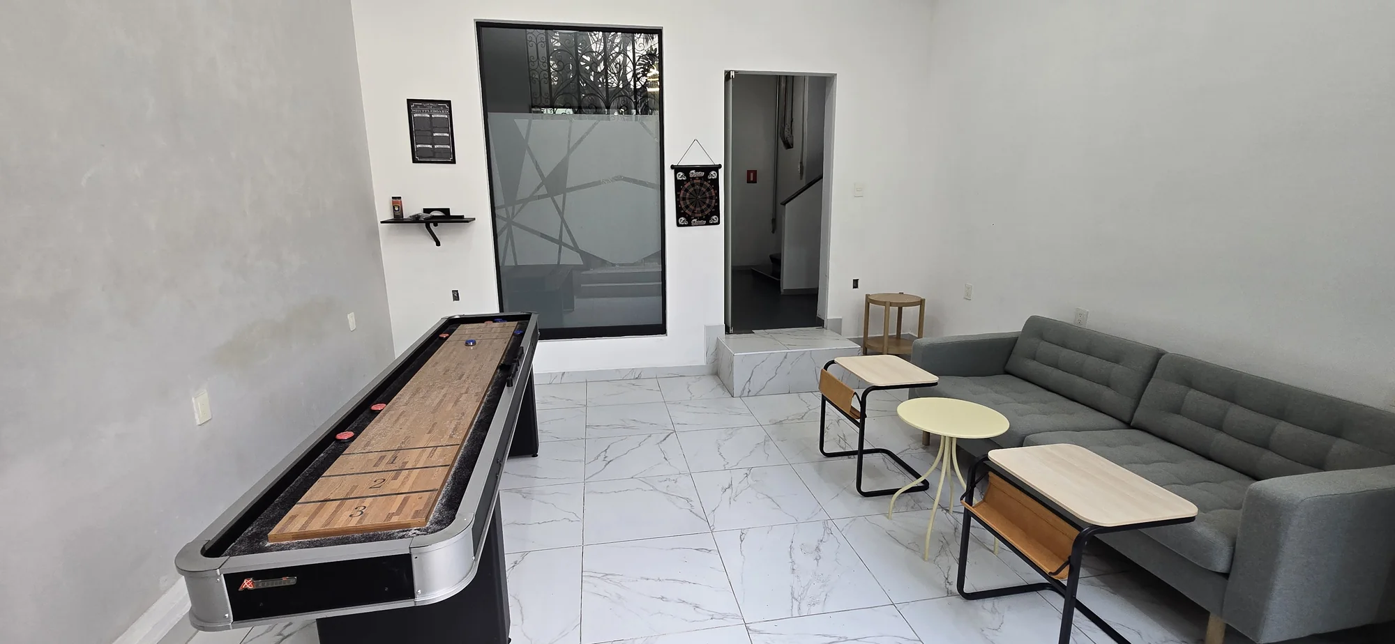Flexible lounge and gathering space.